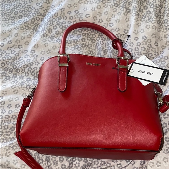 Nine West lipstick red carrigan dome satchel bag - Picture 4 of 5